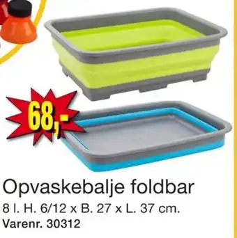 Opvaskebalje foldbar