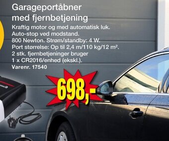 Harald Nyborg Garageportåbner med fjernbetjening tilbud
