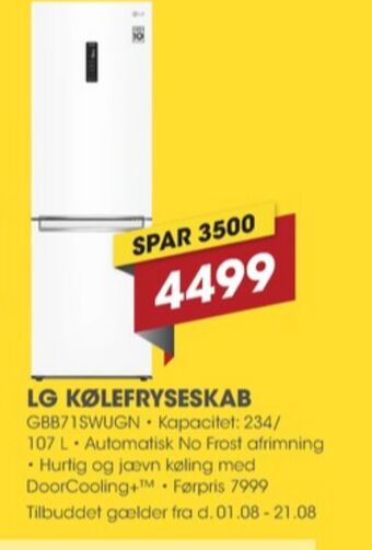 Punkt1 Lg køle/fryseskab tilbud