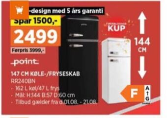 Power Point køle/fryseskab tilbud