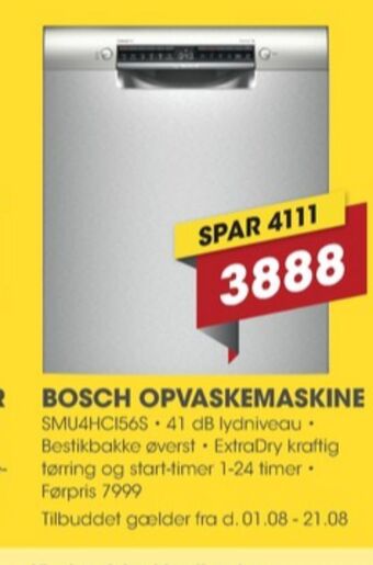 Punkt1 Bosch opvaskemaskine tilbud