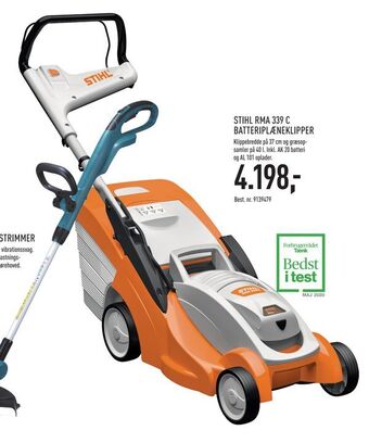Johannes Fog Stihl rma 339 c batteriplæneklipper tilbud