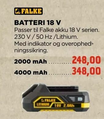 jem & fix Batteri 18 v tilbud