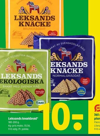 Coop 365 Leksands knækbrød tilbud