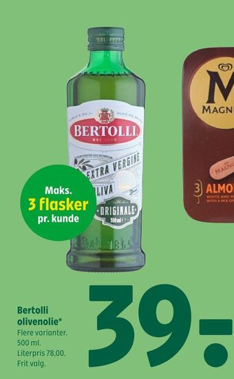 Coop 365 Bertolli olivenolie tilbud