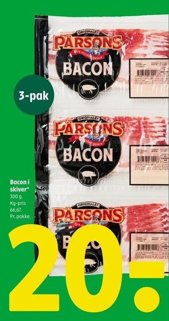Coop 365 Bacon i skiver tilbud