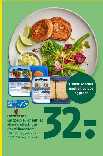 Coop 365 Cordon bleu af sejfilet eller færdigstegte fiskefrikadeller tilbud