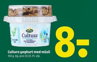 Coop 365 Cultura yoghurt med müsli tilbud