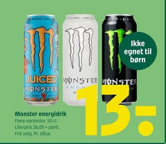 Coop 365 Monster energidrik tilbud