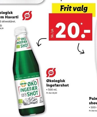 Lidl Økologisk ingefærshot tilbud