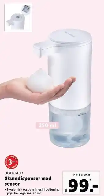 Skumdispenser m. sensor