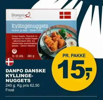 Let-Køb Danpo danske kyllinge­ nuggets tilbud