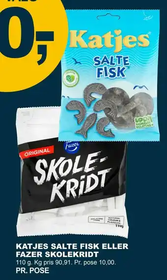 Katjes salte fisk eller fazer skolekridt