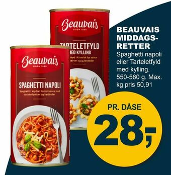 Let-Køb Beauvais middagsretter tilbud
