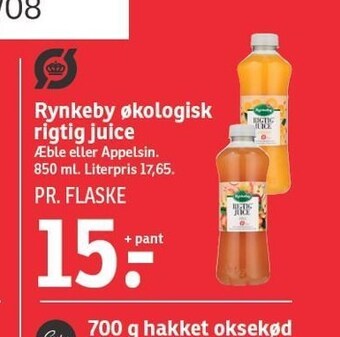 SPAR Rynkeby økologisk rigtig juice tilbud