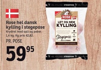 SPAR Rose hel dansk kylling i stegepose tilbud