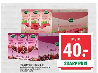 SPAR Rynkeby drikkeklar brik 18 stk. tilbud