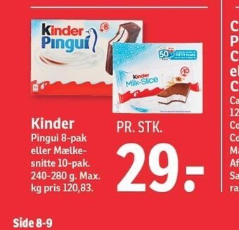 SPAR Kinder tilbud