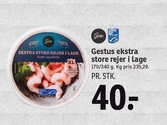 SPAR Gestus ekstra store rejer i lage tilbud