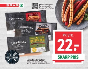 SPAR Langelænder pølser tilbud