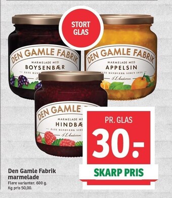 SPAR Den gamle fabrik marmelade tilbud