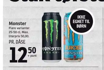 SPAR Monster - flere varianter tilbud