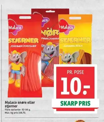 SPAR Malaco snøre el. stjerner tilbud