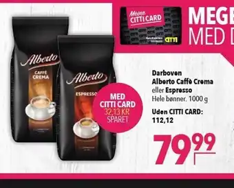 Citti Darboven alberto caffé crema el. espresso - citti card tilbud