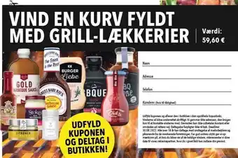 Vind en kurv fyldt med grill lækkerier