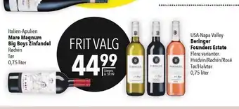 Citti Mare magnum big boys zinfandel, beringer founders estate tilbud