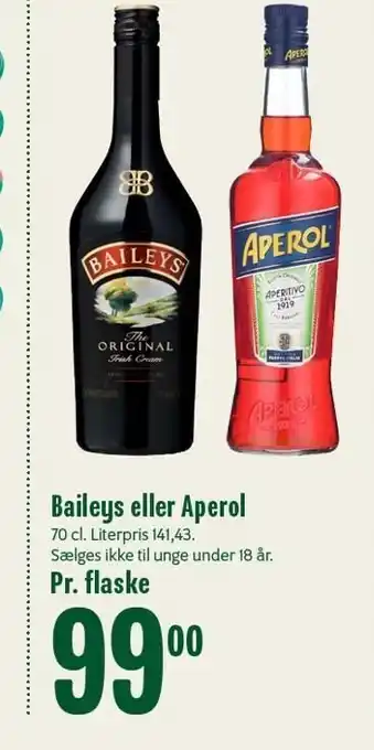 Min Købmand Bailey's el. aperol tilbud