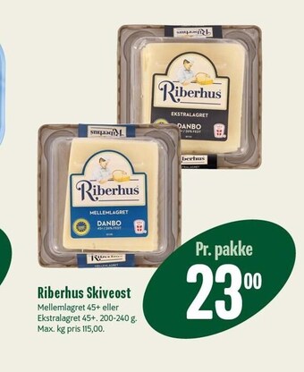 Min Købmand Riberhus skiveost tilbud