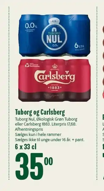 Min Købmand Tuborg & carlsberg tilbud