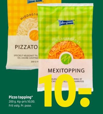 Falengreen revet ost mexitopping