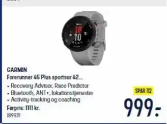 Garmin Forerunner 45 Plus Sportsur 42