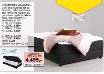 Daells Bolighus Boxmadras med magasin tilbud