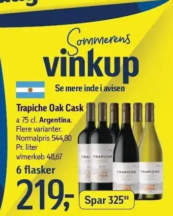 Føtex Trapiche oak cask 6 fl. tilbud