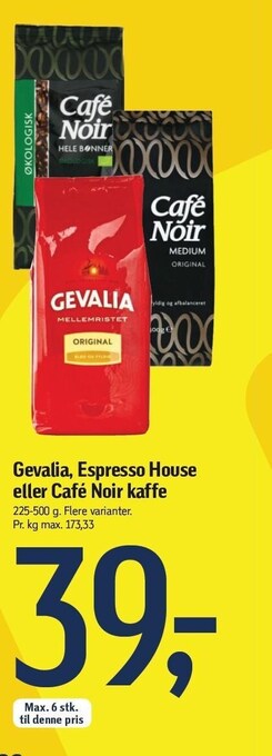 Føtex Gevalia, espresso house eller café noir kaffe tilbud