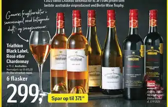 Triathlon black label, rosé el. chardonnay