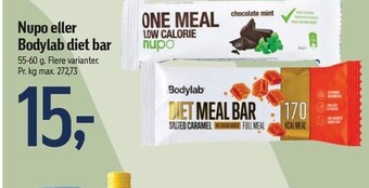 Føtex Nupo el. bodylab diet bar tilbud