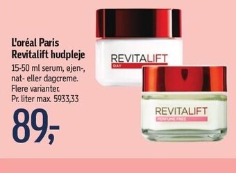 Føtex L'oréal paris revitalift hudpleje tilbud