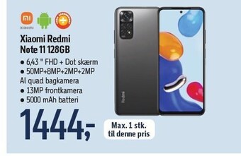 Føtex Xiaomi redmi note 11 128gb tilbud