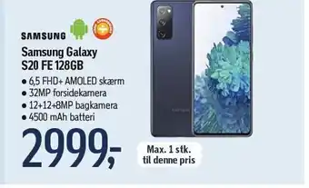Føtex Samsung galaxy s20 fe 128 gb tilbud
