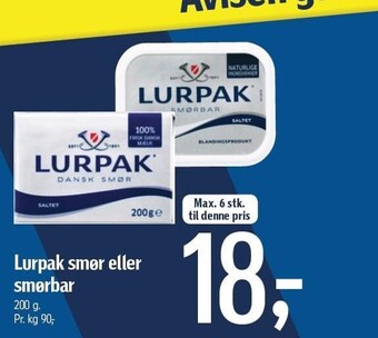 Føtex Lurpak smør tilbud