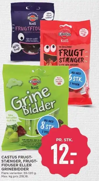 Castus frugtstænger, frugtfiduser el. grinebidder