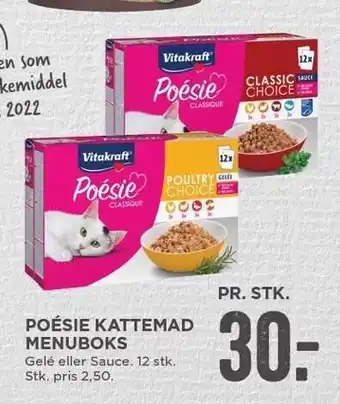 MENY Poesie kattemad menuboks tilbud