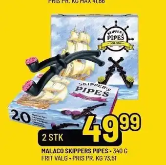 Malaco skippers pipes 2 stk.