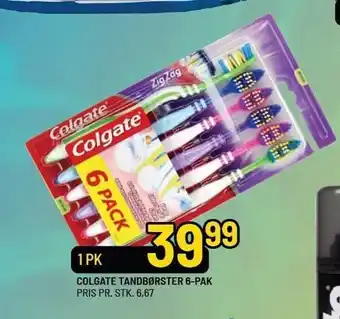 Priss Colgate tandbørster 6-pak tilbud