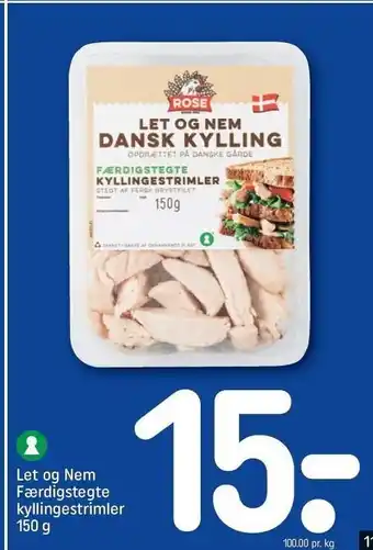 REMA 1000 Let & nem færdigstegte kyllingestrimler tilbud