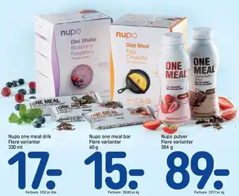 Nupo one meal drik, bar el. nupo pulver